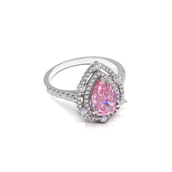 Pink Crystalline Ring