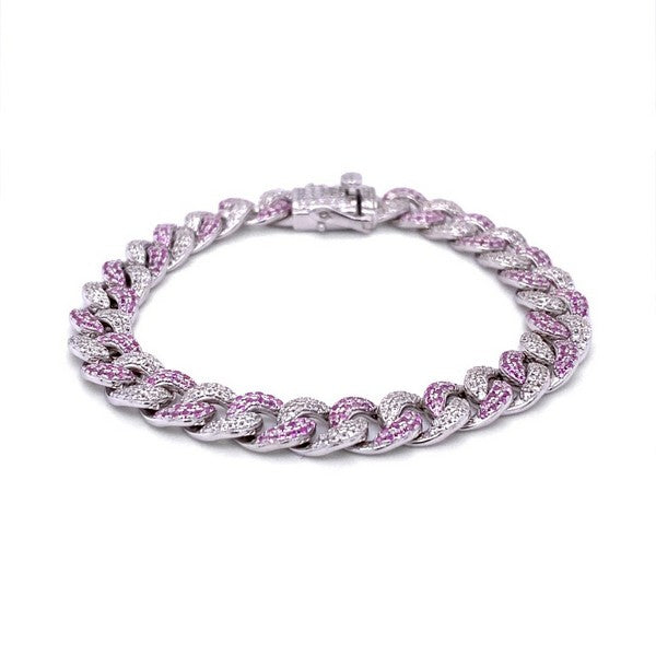Diamond Argyle Pink and White Crystalline Bracelet
